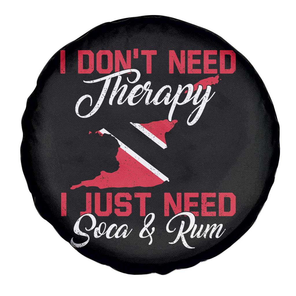 Funny Trini Spare Tire Cover Just Need Soca & Rum Trinidad and Tobago Flag - Wonder Print Shop