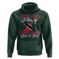 Funny Trini Hoodie Just Need Soca & Rum Trinidad and Tobago Flag - Wonder Print Shop