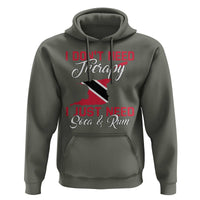 Funny Trini Hoodie Just Need Soca & Rum Trinidad and Tobago Flag - Wonder Print Shop