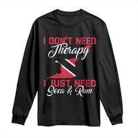 Funny Trini Long Sleeve Shirt Just Need Soca & Rum Trinidad and Tobago Flag - Wonder Print Shop