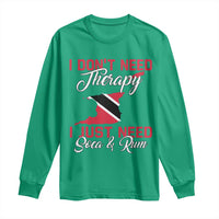 Funny Trini Long Sleeve Shirt Just Need Soca & Rum Trinidad and Tobago Flag - Wonder Print Shop
