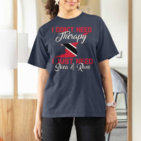 Funny Trini T Shirt For Women Just Need Soca & Rum Trinidad and Tobago Flag - Wonder Print Shop