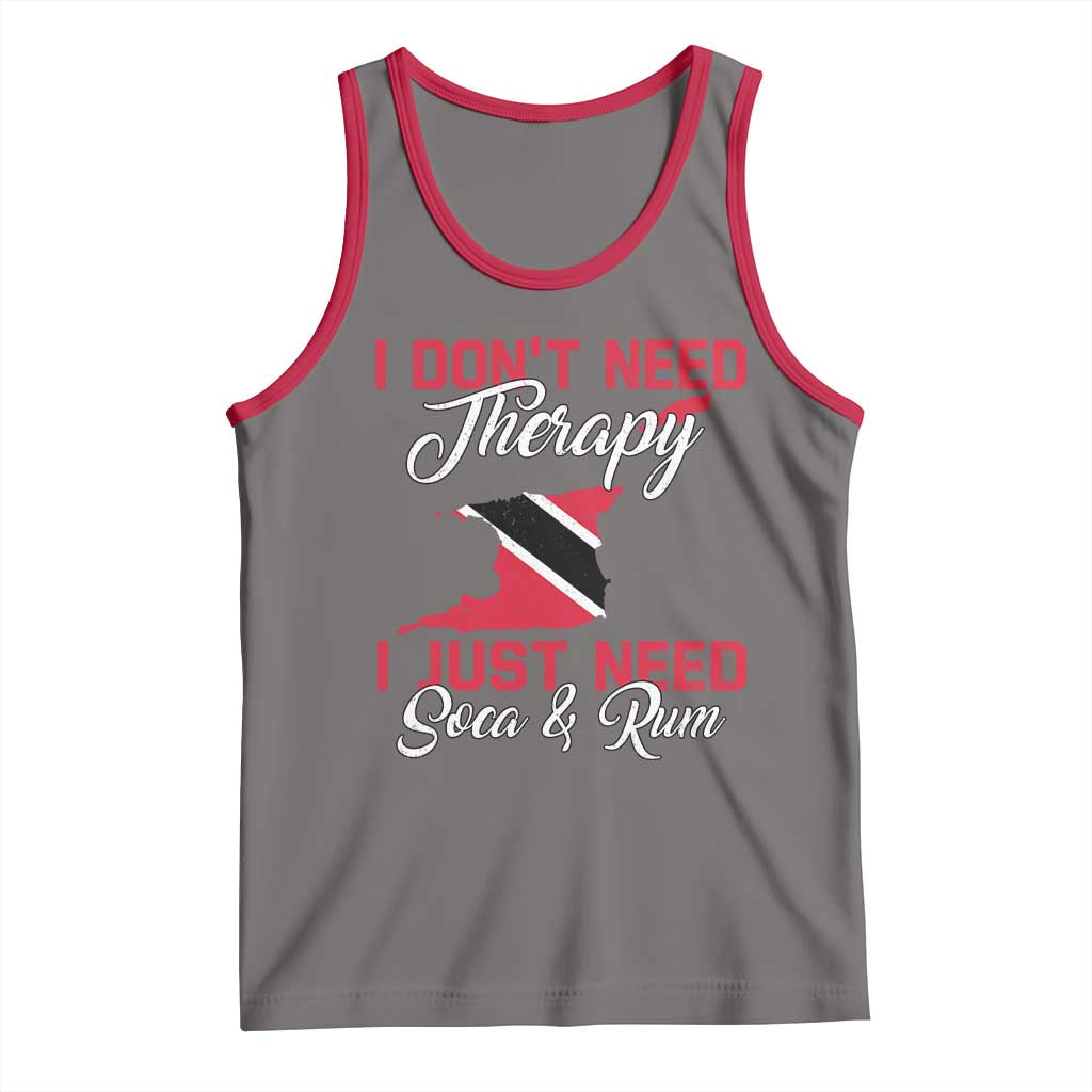 Funny Trini Tank Top Just Need Soca & Rum Trinidad and Tobago Flag - Wonder Print Shop