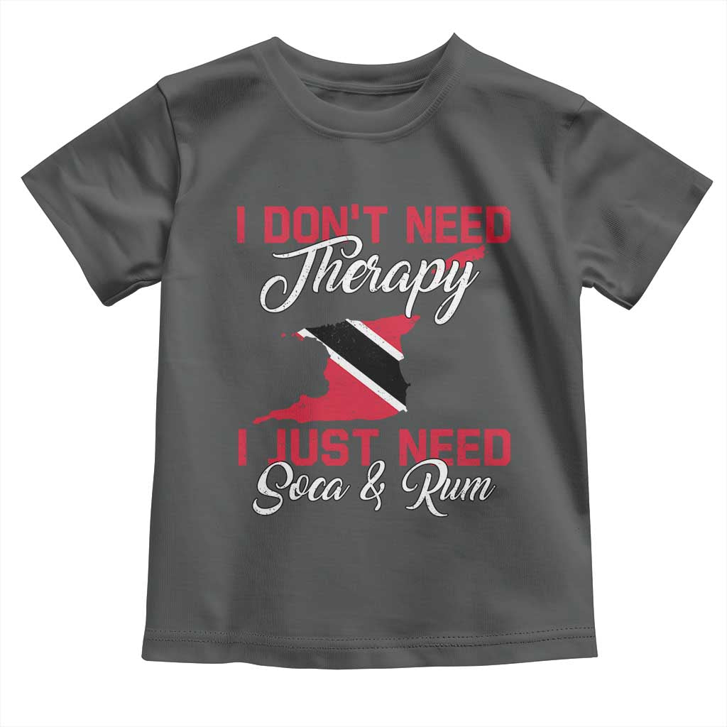 Funny Trini Toddler T Shirt Just Need Soca & Rum Trinidad and Tobago Flag - Wonder Print Shop