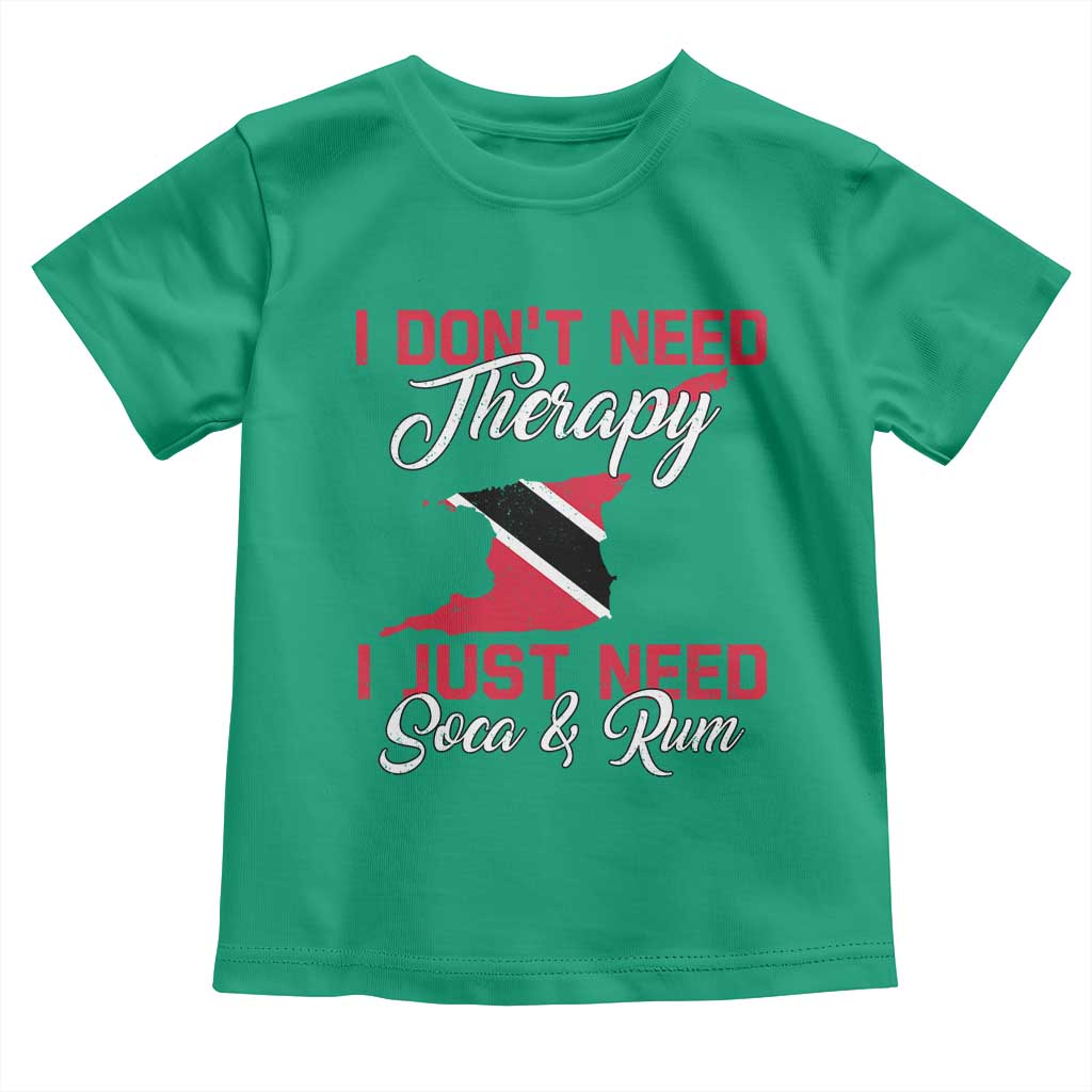 Funny Trini Toddler T Shirt Just Need Soca & Rum Trinidad and Tobago Flag - Wonder Print Shop