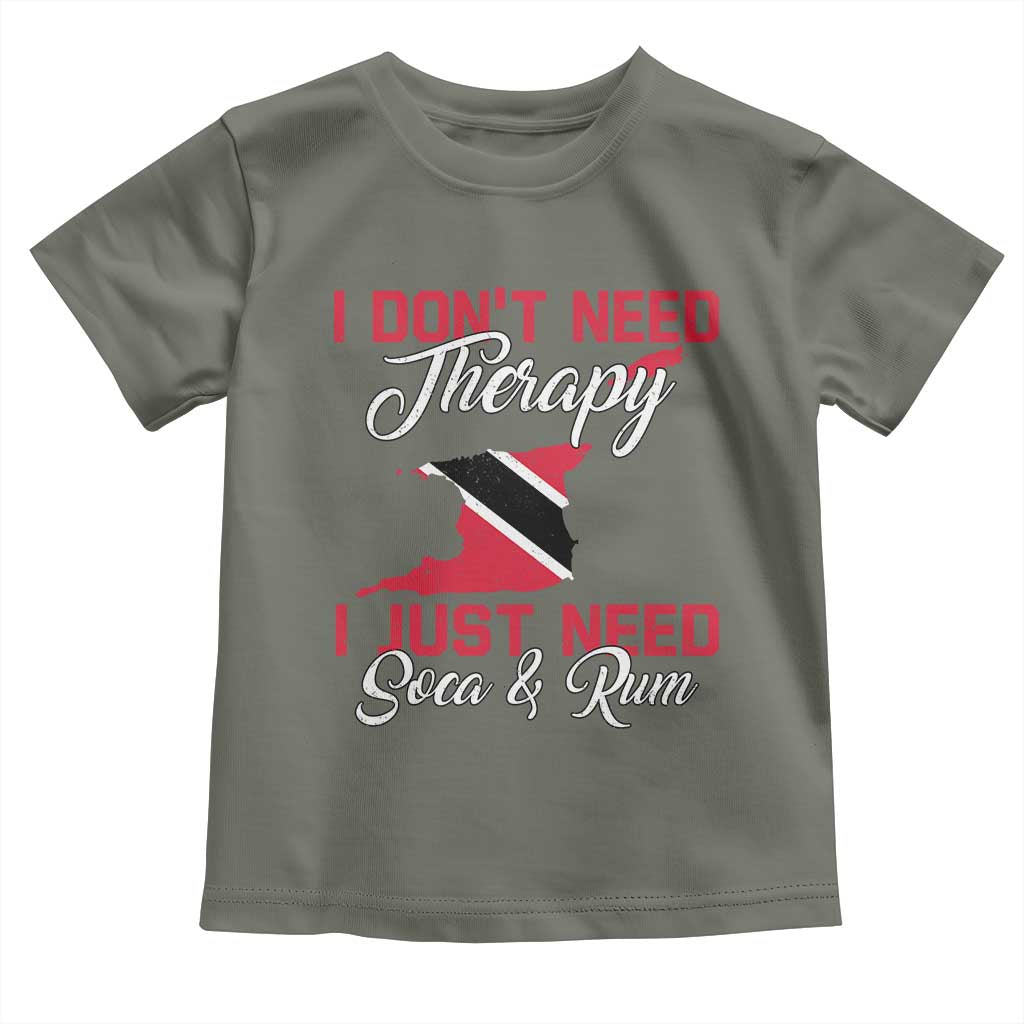 Funny Trini Toddler T Shirt Just Need Soca & Rum Trinidad and Tobago Flag - Wonder Print Shop