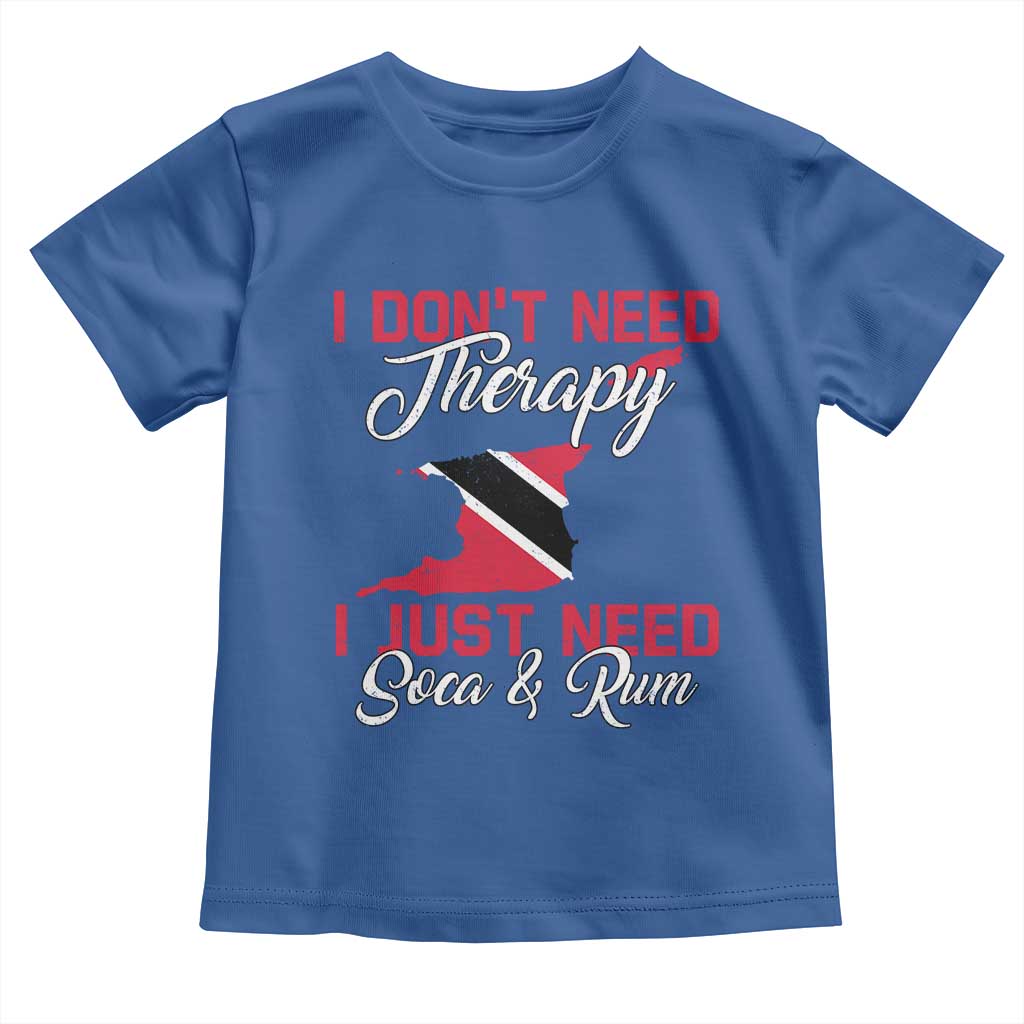 Funny Trini Toddler T Shirt Just Need Soca & Rum Trinidad and Tobago Flag - Wonder Print Shop