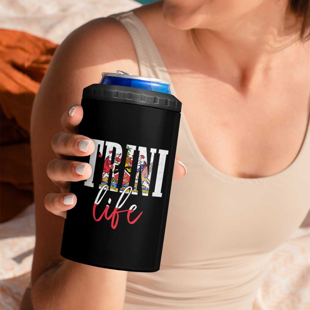 Trini Life 4 in 1 Can Cooler Tumbler Trinidad and Tobago Flag Caribbean Souvenir - Wonder Print Shop