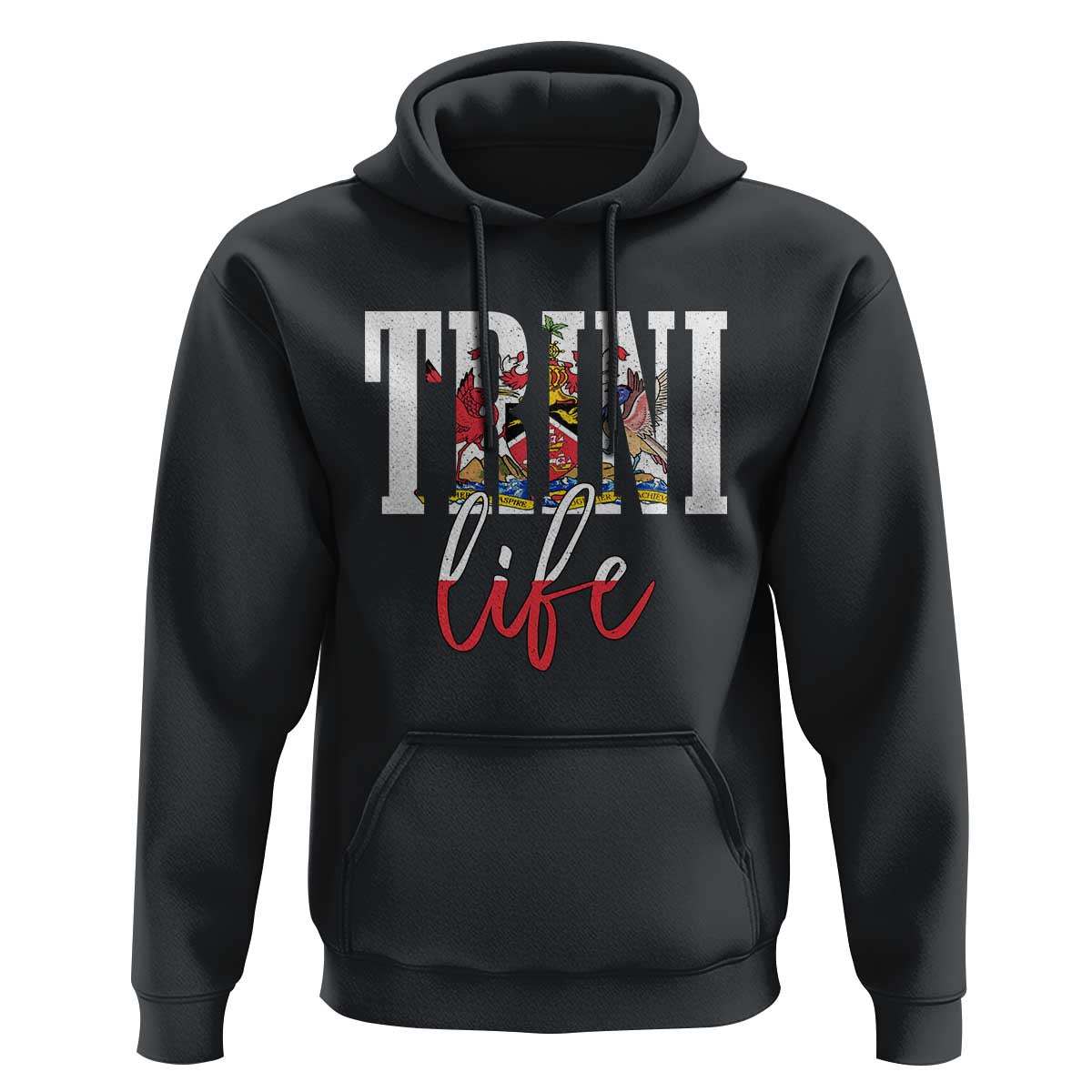 Trini Life Hoodie Trinidad and Tobago Flag Caribbean Souvenir - Wonder Print Shop