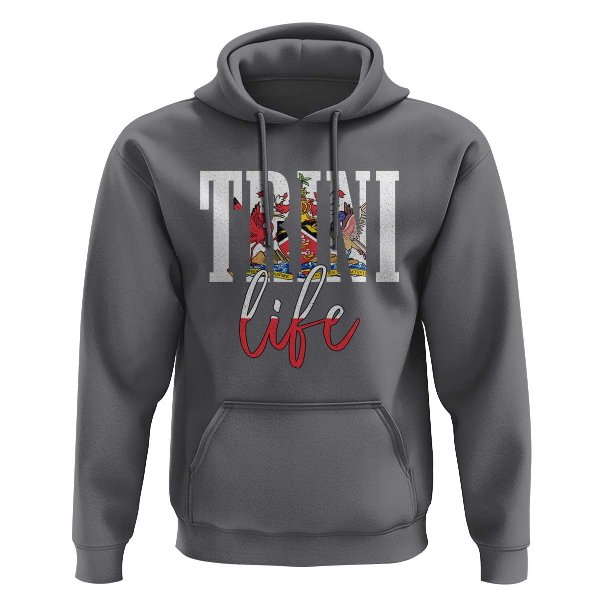 Trini Life Hoodie Trinidad and Tobago Flag Caribbean Souvenir - Wonder Print Shop