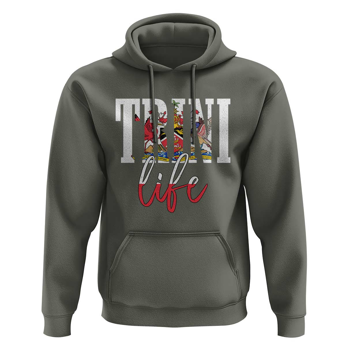 Trini Life Hoodie Trinidad and Tobago Flag Caribbean Souvenir - Wonder Print Shop