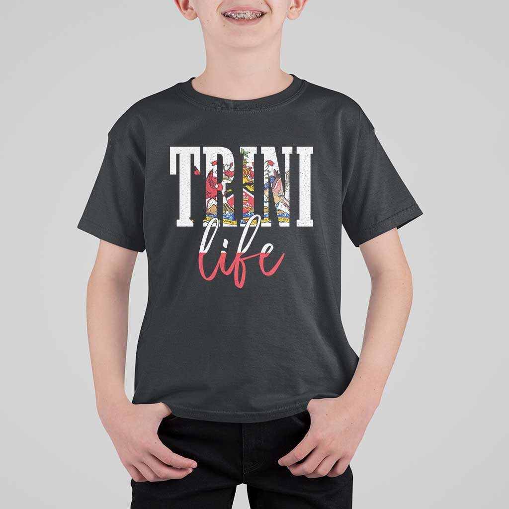 Trini Life T Shirt For Kid Trinidad and Tobago Flag Caribbean Souvenir - Wonder Print Shop