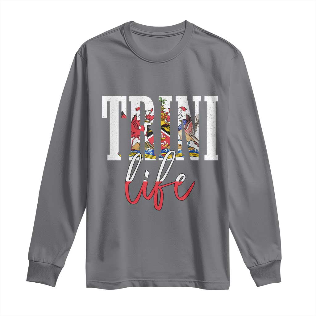 Trini Life Long Sleeve Shirt Trinidad and Tobago Flag Caribbean Souvenir - Wonder Print Shop