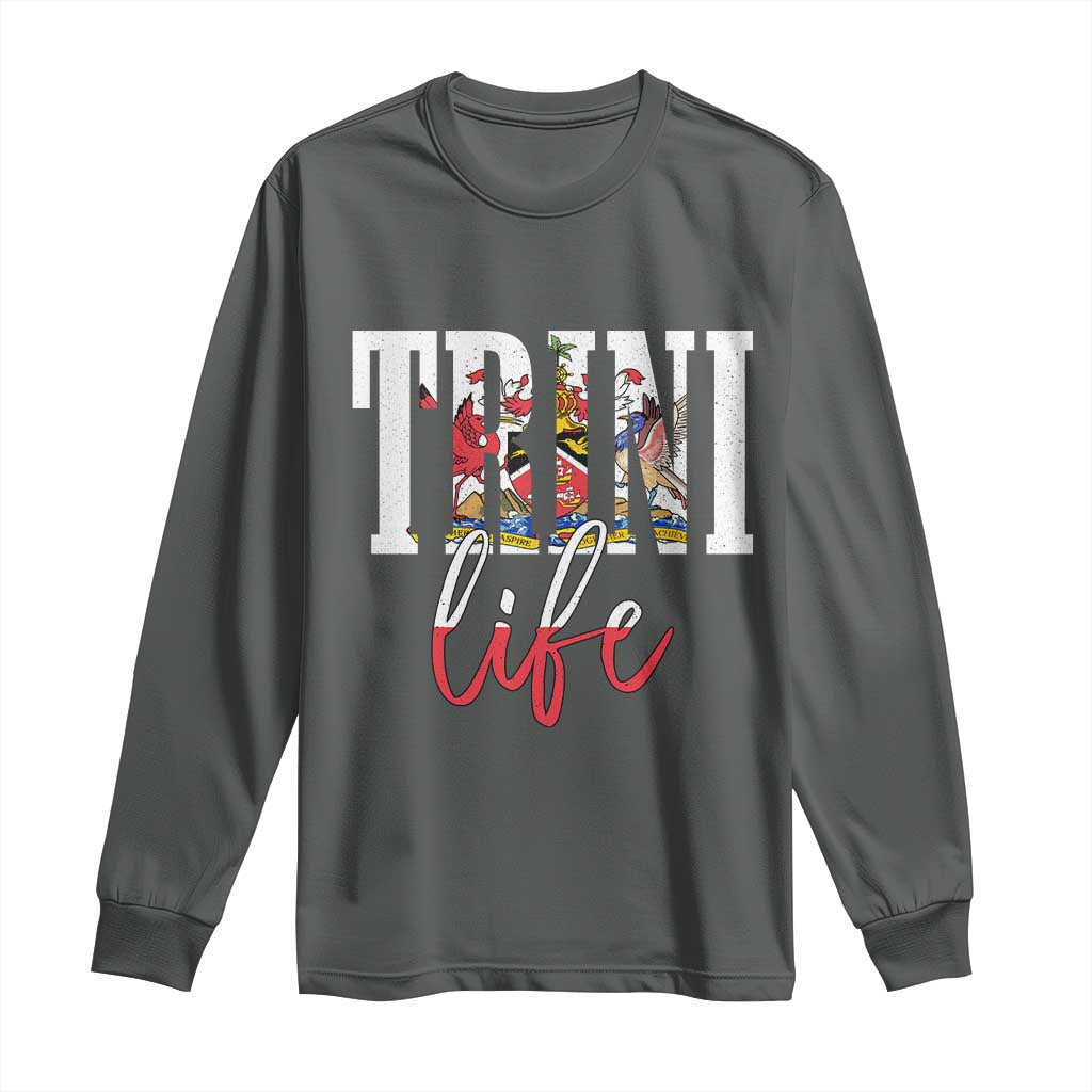Trini Life Long Sleeve Shirt Trinidad and Tobago Flag Caribbean Souvenir - Wonder Print Shop
