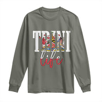 Trini Life Long Sleeve Shirt Trinidad and Tobago Flag Caribbean Souvenir - Wonder Print Shop