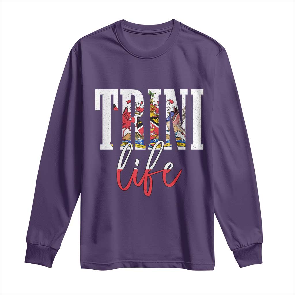 Trini Life Long Sleeve Shirt Trinidad and Tobago Flag Caribbean Souvenir - Wonder Print Shop