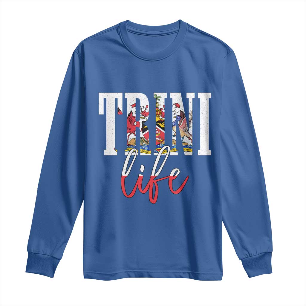 Trini Life Long Sleeve Shirt Trinidad and Tobago Flag Caribbean Souvenir - Wonder Print Shop