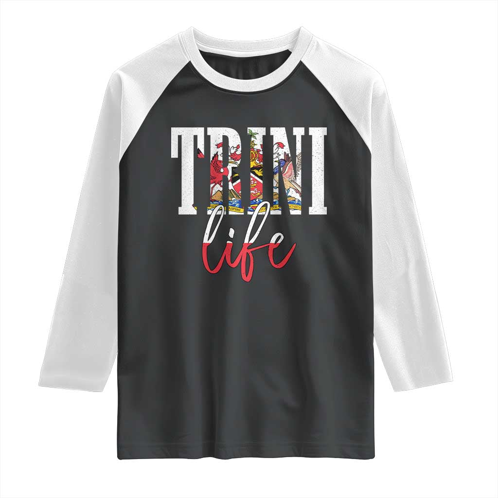 Trini Life Raglan Shirt Trinidad and Tobago Flag Caribbean Souvenir - Wonder Print Shop