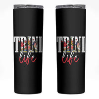 Trini Life Skinny Tumbler Trinidad and Tobago Flag Caribbean Souvenir - Wonder Print Shop