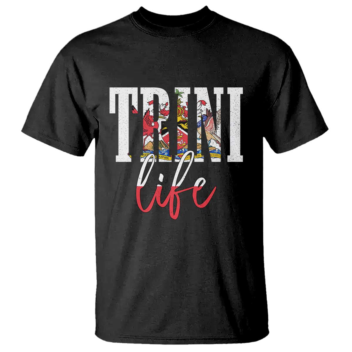 Trini Life T Shirt Trinidad and Tobago Flag Caribbean Souvenir - Wonder Print Shop