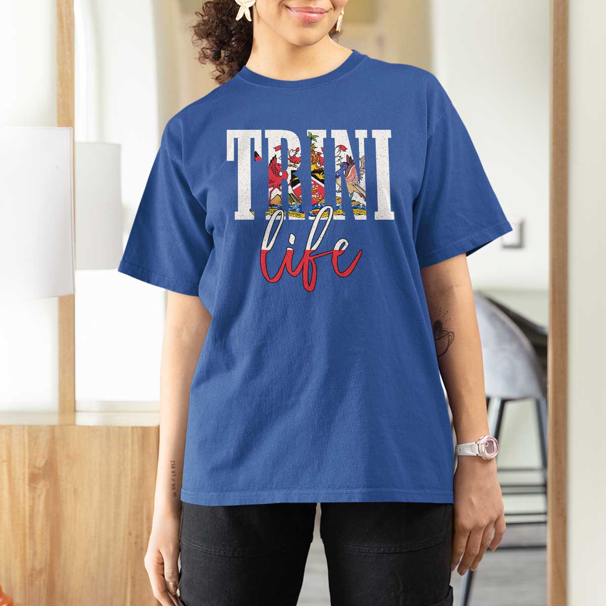 Trini Life T Shirt For Women Trinidad and Tobago Flag Caribbean Souvenir - Wonder Print Shop