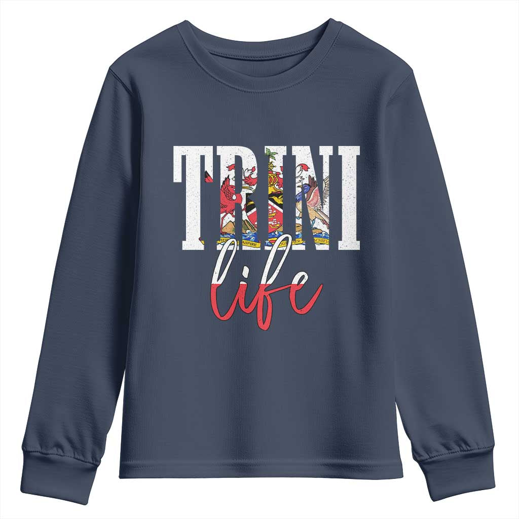 Trini Life Youth Sweatshirt Trinidad and Tobago Flag Caribbean Souvenir - Wonder Print Shop