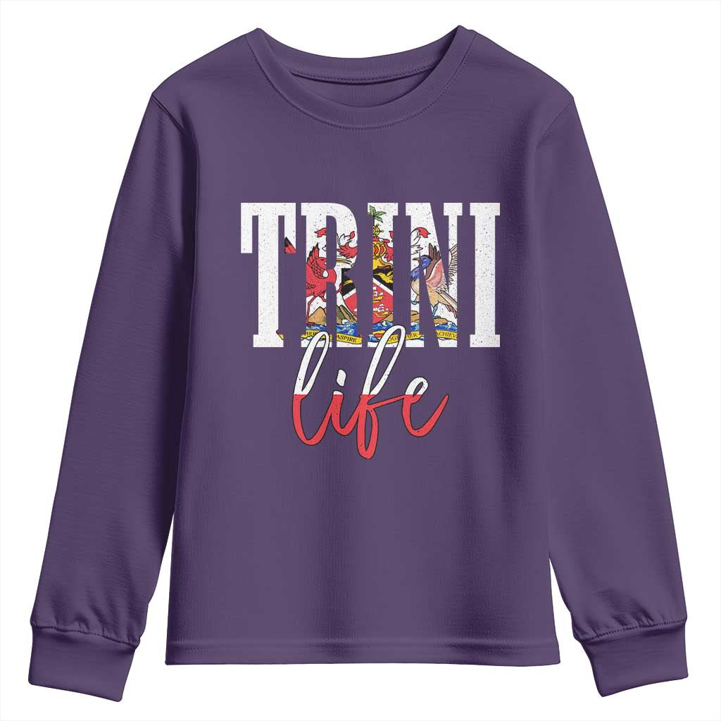 Trini Life Youth Sweatshirt Trinidad and Tobago Flag Caribbean Souvenir - Wonder Print Shop