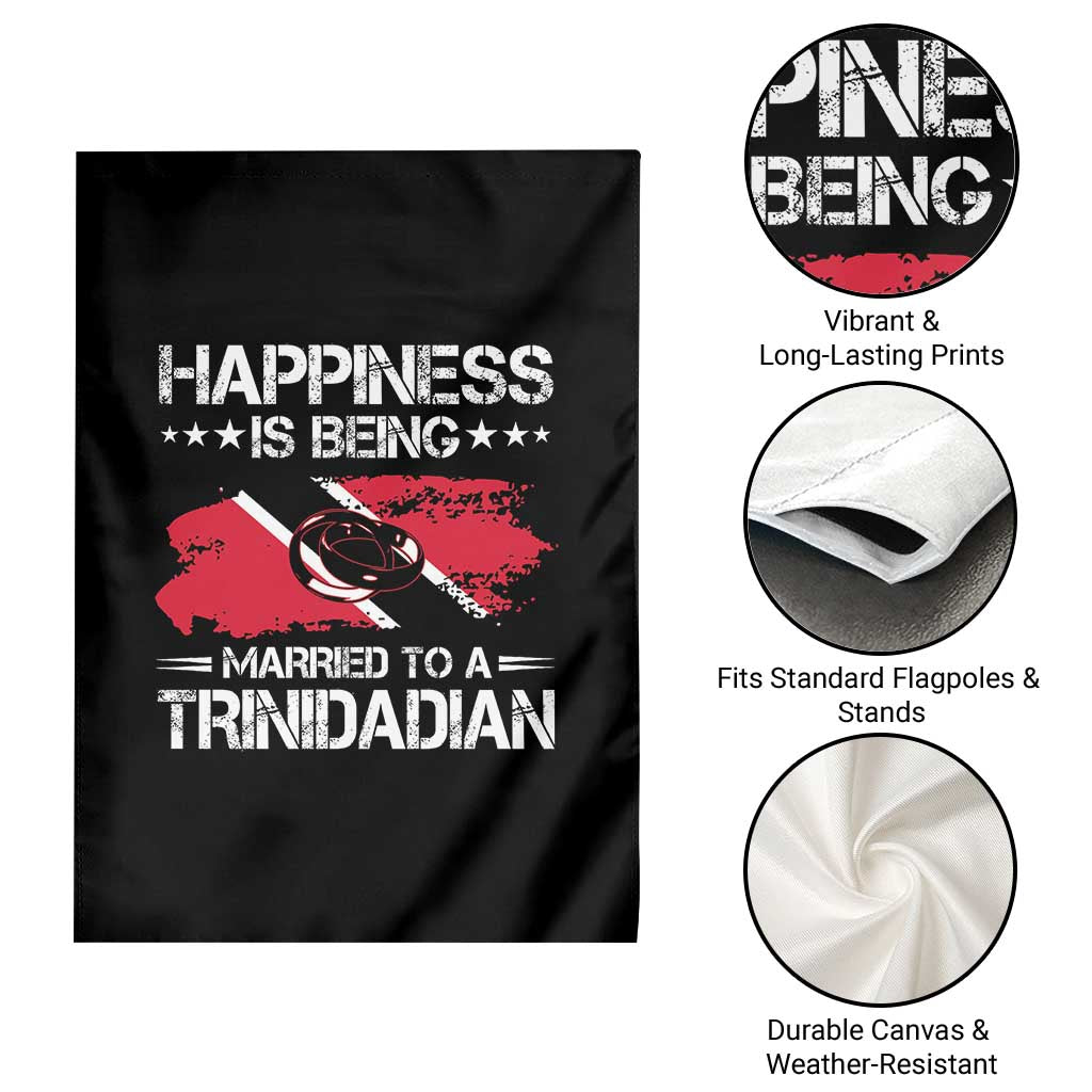 Happiness Is Being Married to a Trinidadian Garden Flag Trinidad & Tobago Flag Couples Gift - Wonder Print Shop