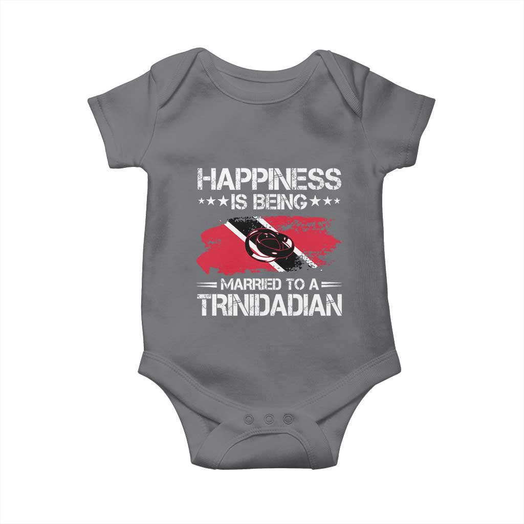 Happiness Is Being Married to a Trinidadian Baby Onesie Trinidad & Tobago Flag Couples Gift - Wonder Print Shop