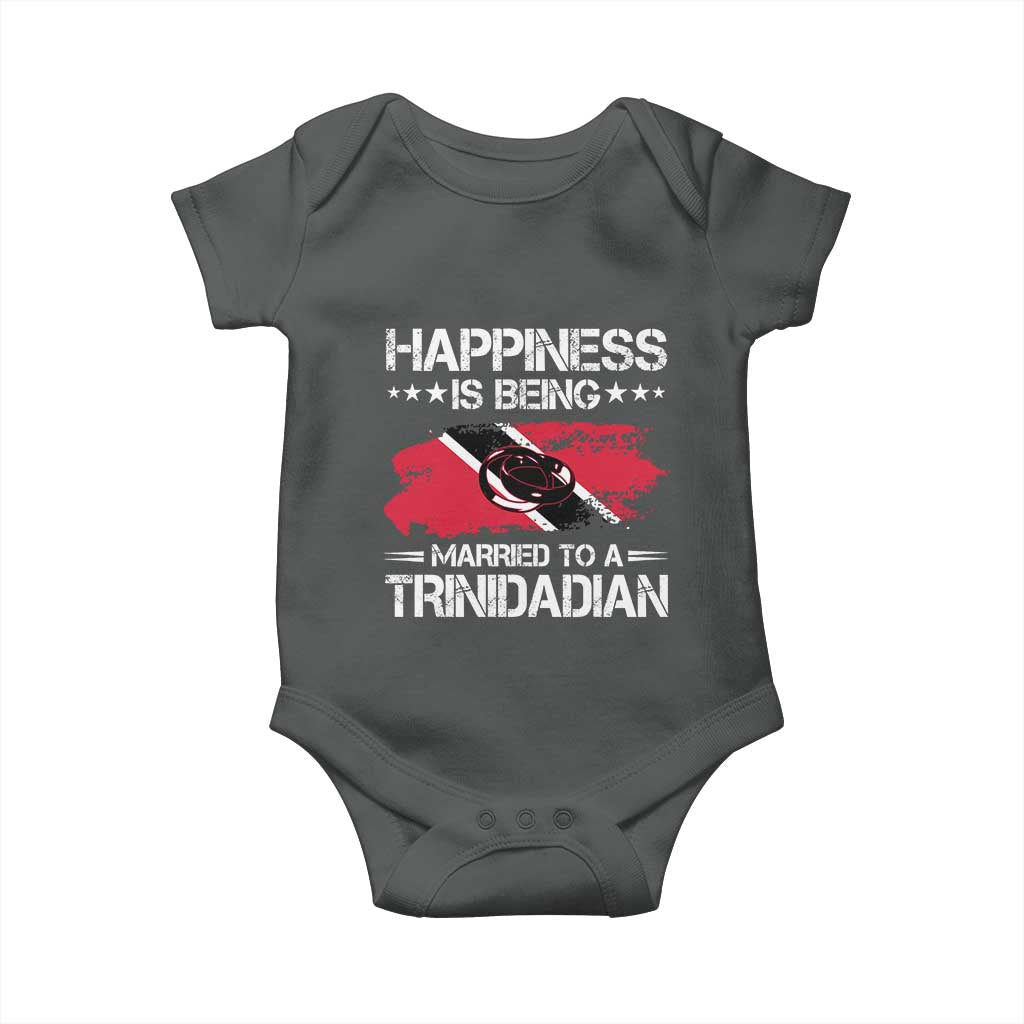 Happiness Is Being Married to a Trinidadian Baby Onesie Trinidad & Tobago Flag Couples Gift - Wonder Print Shop