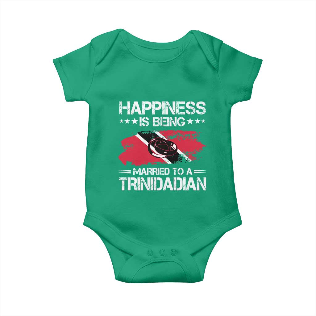Happiness Is Being Married to a Trinidadian Baby Onesie Trinidad & Tobago Flag Couples Gift - Wonder Print Shop