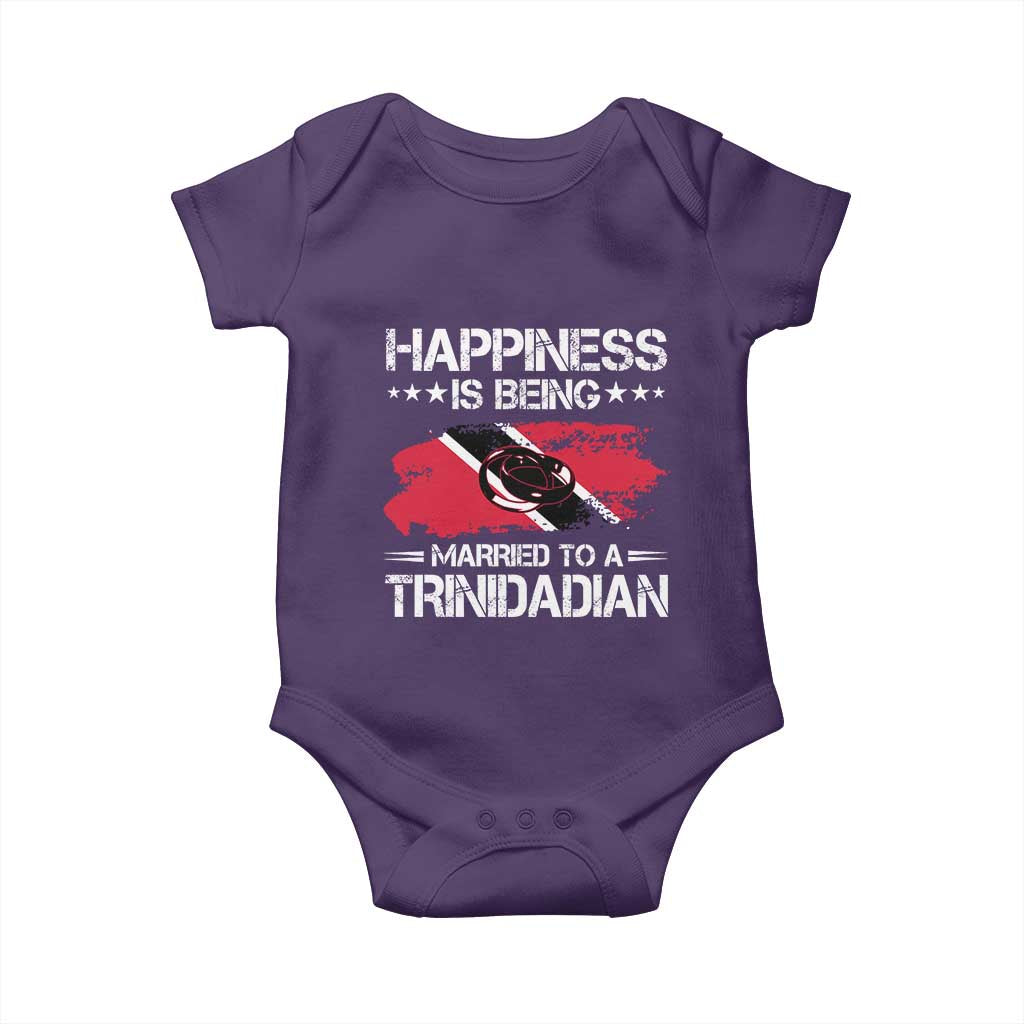 Happiness Is Being Married to a Trinidadian Baby Onesie Trinidad & Tobago Flag Couples Gift - Wonder Print Shop