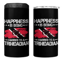 Happiness Is Being Married to a Trinidadian 4 in 1 Can Cooler Tumbler Trinidad & Tobago Flag Couples Gift - Wonder Print Shop