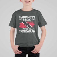 Happiness Is Being Married to a Trinidadian T Shirt For Kid Trinidad & Tobago Flag Couples Gift - Wonder Print Shop