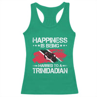 Happiness Is Being Married to a Trinidadian Racerback Tank Top Trinidad & Tobago Flag Couples Gift - Wonder Print Shop
