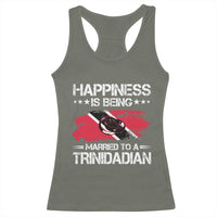 Happiness Is Being Married to a Trinidadian Racerback Tank Top Trinidad & Tobago Flag Couples Gift - Wonder Print Shop