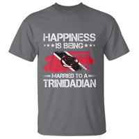 Happiness Is Being Married to a Trinidadian T Shirt Trinidad & Tobago Flag Couples Gift - Wonder Print Shop