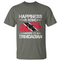 Happiness Is Being Married to a Trinidadian T Shirt Trinidad & Tobago Flag Couples Gift - Wonder Print Shop