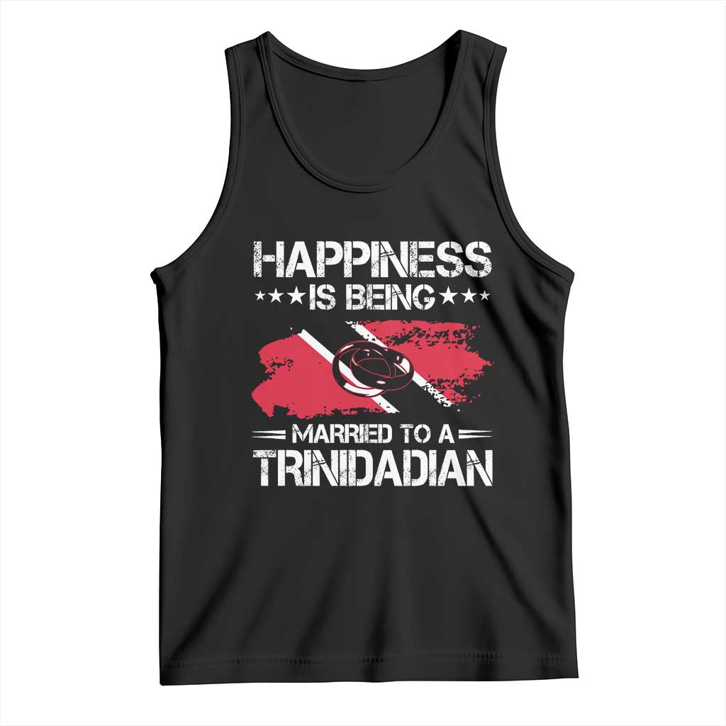 Happiness Is Being Married to a Trinidadian Tank Top Trinidad & Tobago Flag Couples Gift - Wonder Print Shop
