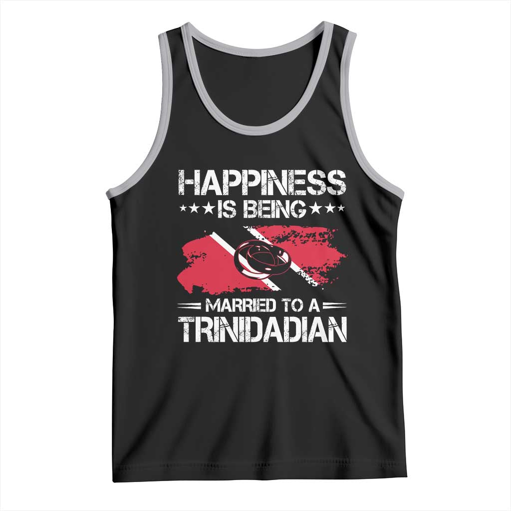 Happiness Is Being Married to a Trinidadian Tank Top Trinidad & Tobago Flag Couples Gift - Wonder Print Shop