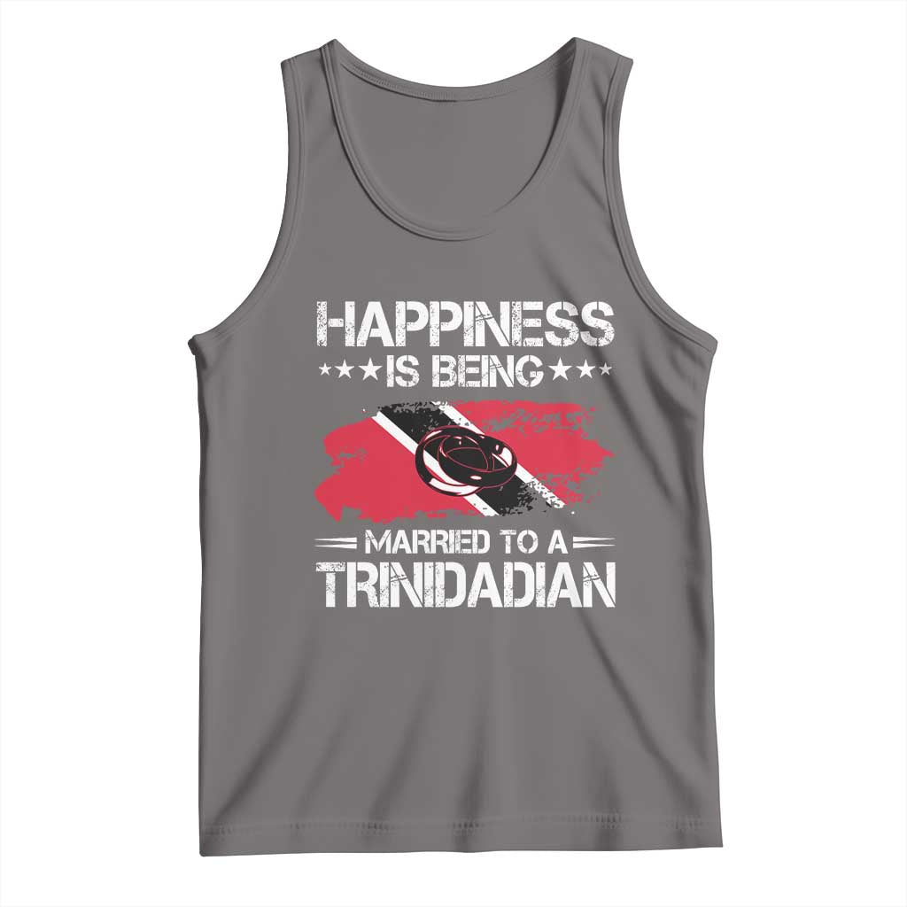 Happiness Is Being Married to a Trinidadian Tank Top Trinidad & Tobago Flag Couples Gift - Wonder Print Shop