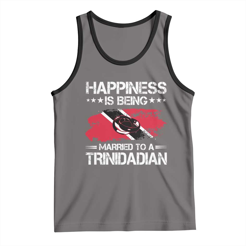 Happiness Is Being Married to a Trinidadian Tank Top Trinidad & Tobago Flag Couples Gift - Wonder Print Shop