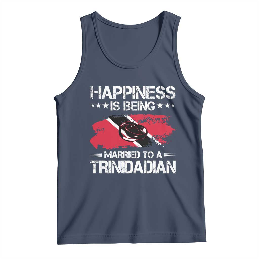 Happiness Is Being Married to a Trinidadian Tank Top Trinidad & Tobago Flag Couples Gift - Wonder Print Shop