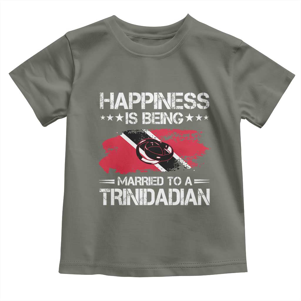 Happiness Is Being Married to a Trinidadian Toddler T Shirt Trinidad & Tobago Flag Couples Gift - Wonder Print Shop
