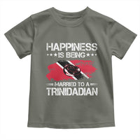 Happiness Is Being Married to a Trinidadian Toddler T Shirt Trinidad & Tobago Flag Couples Gift - Wonder Print Shop