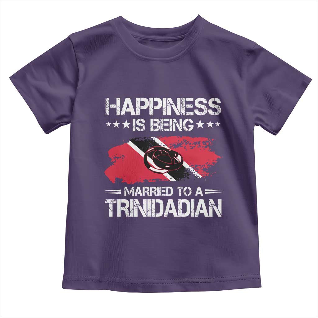 Happiness Is Being Married to a Trinidadian Toddler T Shirt Trinidad & Tobago Flag Couples Gift - Wonder Print Shop