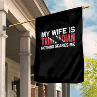 My Wife Is Trinidadian Nothing Scares Me Puerto Rican Garden Flag Funny Trinidad & Tobago Husband Gift - Wonder Print Shop