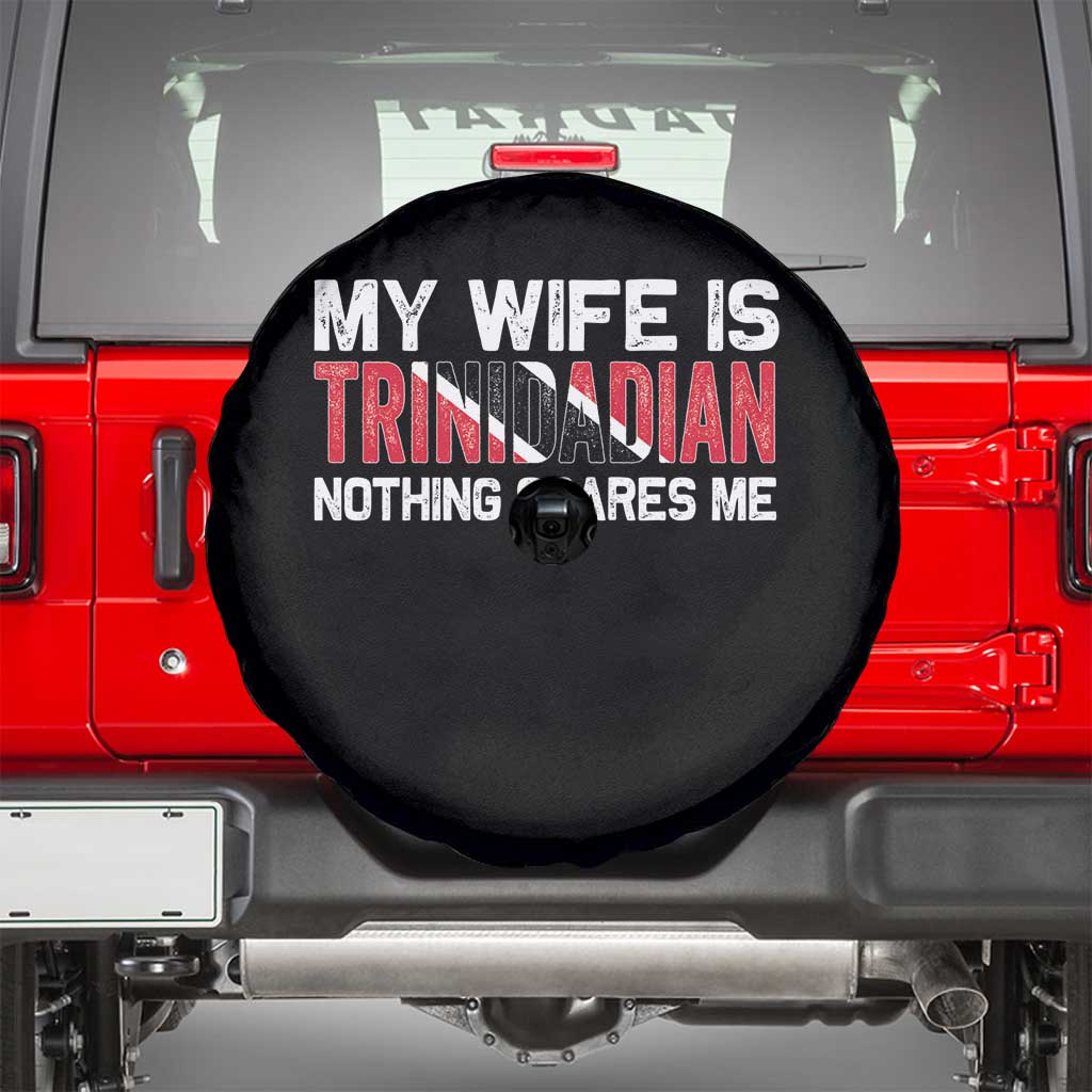 My Wife Is Trinidadian Nothing Scares Me Puerto Rican Spare Tire Cover Funny Trinidad & Tobago Husband Gift - Wonder Print Shop