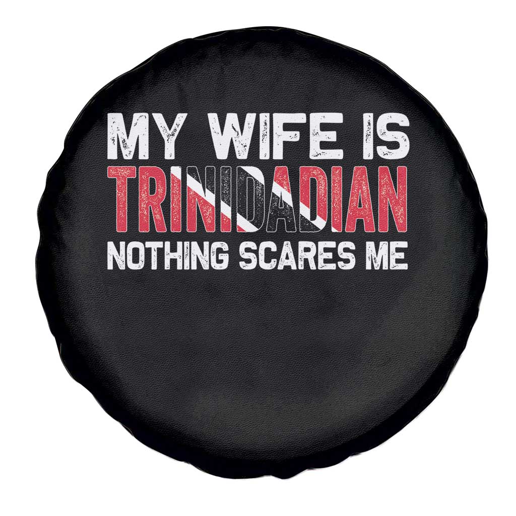My Wife Is Trinidadian Nothing Scares Me Puerto Rican Spare Tire Cover Funny Trinidad & Tobago Husband Gift - Wonder Print Shop