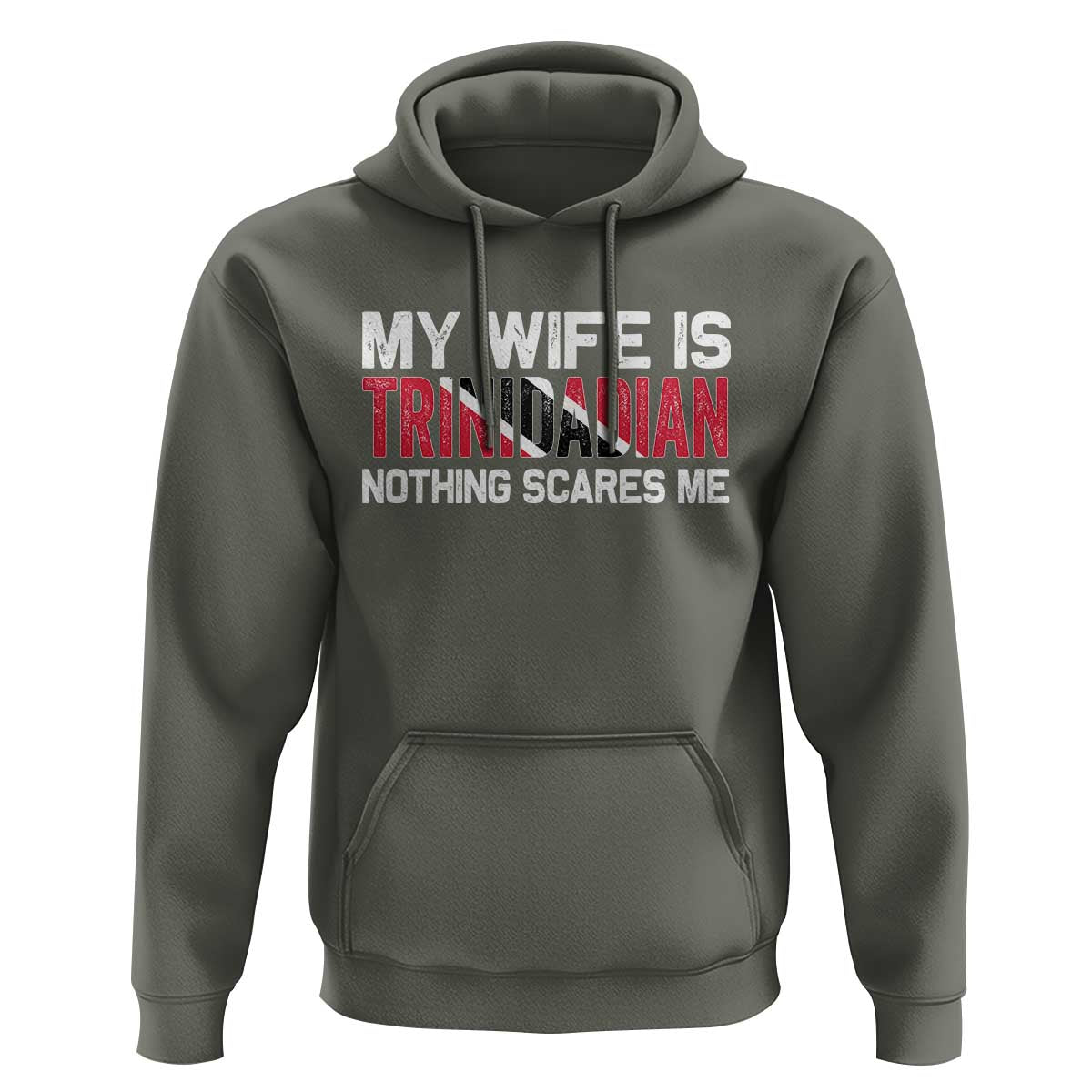 My Wife Is Trinidadian Nothing Scares Me Puerto Rican Hoodie Funny Trinidad & Tobago Husband Gift - Wonder Print Shop